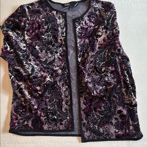 LuLaRoe Elegant Velvet Paisley Jacket Stella